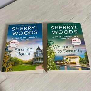 Sweet Magnolias Book Lot TWO Sherryl Woods Romance PB Stealing Home & Serenity